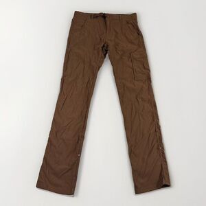 Prana Slim Fit Cargo Pants Mens 32x34 Brown Gorpcore Hiking Outdoors Tech w/Belt
